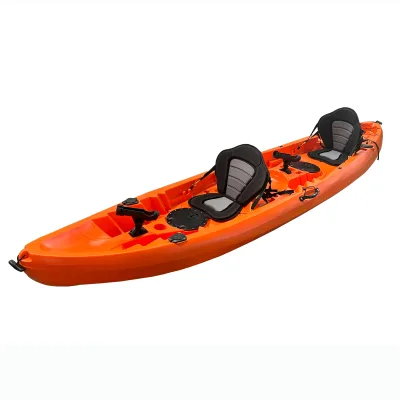 Roto Molded 2-3 Person Family Rowing Boat,Recreational Cheap Price Canoe Fishing Kayak with Aluminum Seat