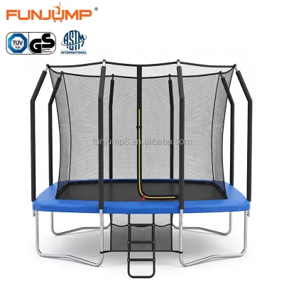 8X14FT Large Rectangular Trampoline Professional Gymnastics Bounce Heavy Duty Steel Frame