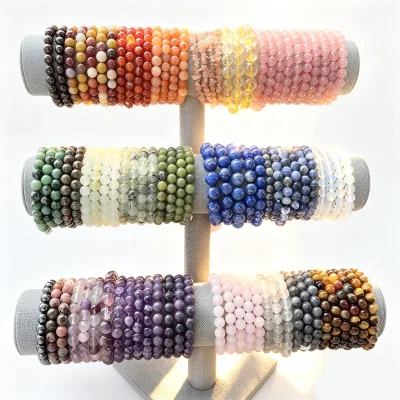 Wholesale 4mm/6mm/8mm/10mm Red/Terracotta Round Amethyst Natural Stone Loose Beads Bracelets Necklace Jewelry Making