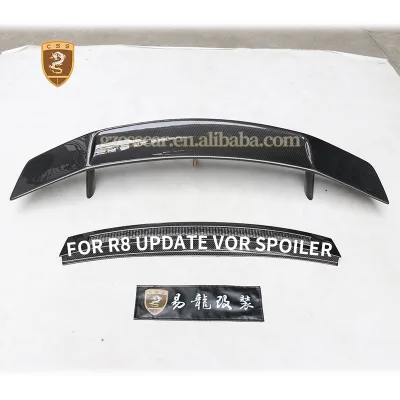Car Styling Vors Style Carbon Fiber Rear Wing Spoiler for Audi R8 2008-2015 Model