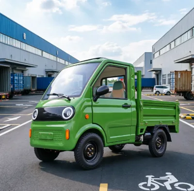 2026 New Model New Energy 4-Wheel Cargo Pickup, Round Headlights, 1.5m Cargo Box, 1000kg Load Capacity Pick up