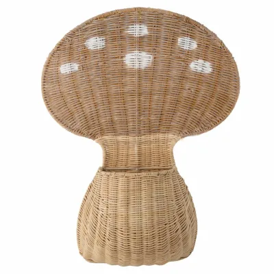 Lovely Rattan Mushroom Wall Hanging Basket - a Natural Bamboo Mushroom Storage Basket With Charm