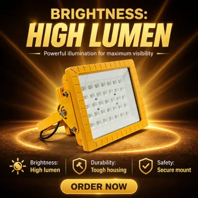 CFT3 LED IP66 ATEX Explosion-Proof Light for Gas Station Warehouse Workshop Chemical Plant Anti-Corrosion High Temperature