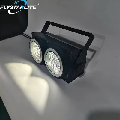 Hot Selling 2 Eyes LED Blinder 200W COB Warm/Cool White DMX512 Control High Speed 25Hz Strobe Effect Dimmable for Lighting