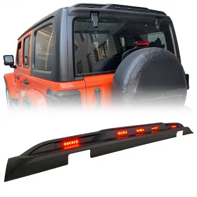 2018-2023 Jeep Wrangler JL Rear Top Wing with Red Light-Factory Source Wholesale