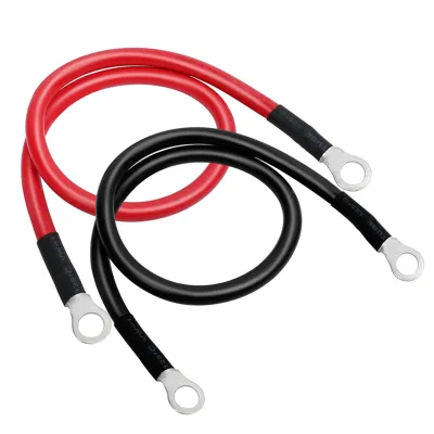 Factory Wholesale Copper 10AWG 12AWG Ring Terminal Cable O-Ring Eyelet Connector Battery Jumper Wire for PCB UPS Power Supply