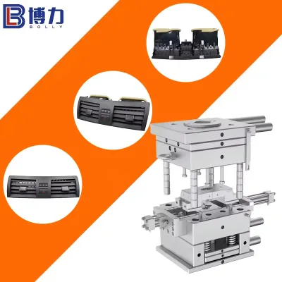 OEM Universal Car Air Conditioning Vent Outlet Housing Plastic Injection Mold ISO9001 Certified Customizable Cavities Materials