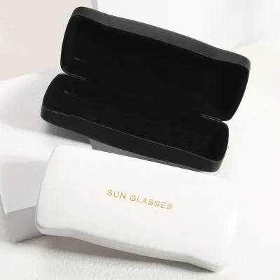 New Korean-style Rectangle Hard Eyeglass Storage case Portable Anti-drop Zipper-type Strap Leather Bag Various Packaging Options
