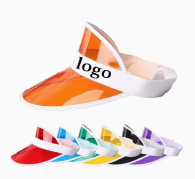 Wholesale Customized Logo Sun Visor Cap Transparent Sunscreen Hat Sport Sun Visor