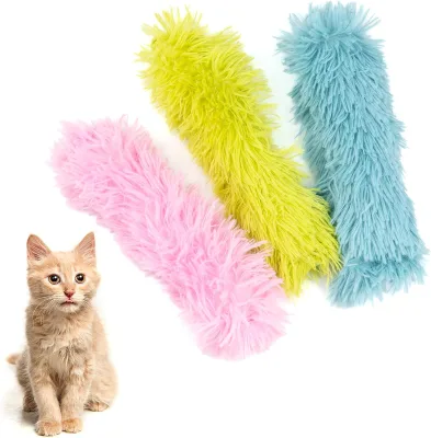 Eco-Friendly Catnip Plush Bite-Resistant Crinkle Cat Toys for Indoor Cats-Catnip Filled Cartoon Mice Chew Toy Soft Durable
