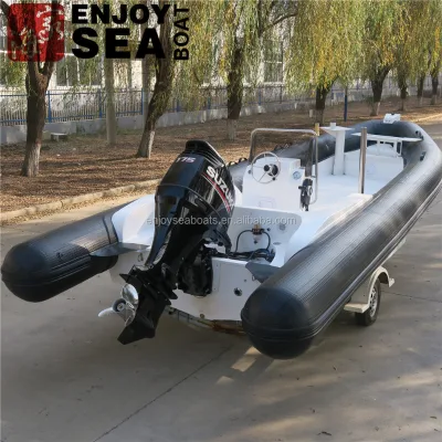 Commercial Grade RIB760 Boats Inflatable Fiberglass Boats with Motor