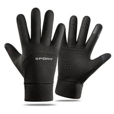 Factory Wholesale Custom Full Finger Winter Gloves Heavy Duty Adjustable Non-Slip Waterproof Nylon + Steel Double Sports Gloves