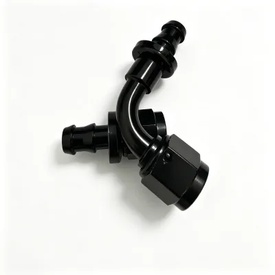 Universal Aluminum AN4 AN6 AN8 AN10 AN12 Straight 0 45 90 180 Degree Oil Fuel Push Lock Push on Swilve Hose Ends Female 3Barb
