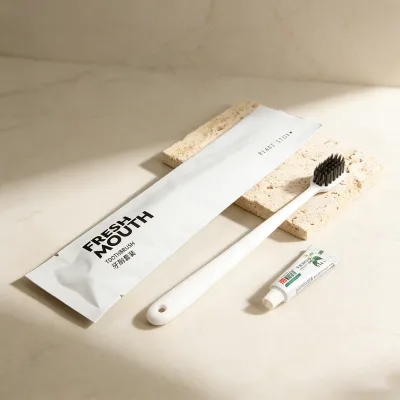 JUNTU Brand Modern Luxury Hotel Toothbrush +3g Eco-Friendly Portable Toothpaste OPP Bag Packed Soft Bristle Disposable Oral Care