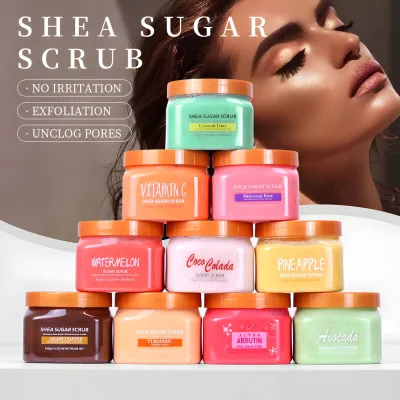Shea butter scrub body scrub softens exfoliation exfoliates moisturizes and exfoliates dead skin