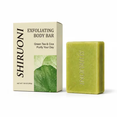 OEM Body Soap with Green Tea & Cica Exfoliating Deep Cleansing Body Soap for Purify Your Day