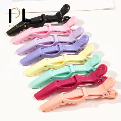 PL 6 PCS/SET Plastic Hair Clips Hairdressing Tools Clamps Claw Section Alligator Barber Sectioning Salon Hairpinslogo