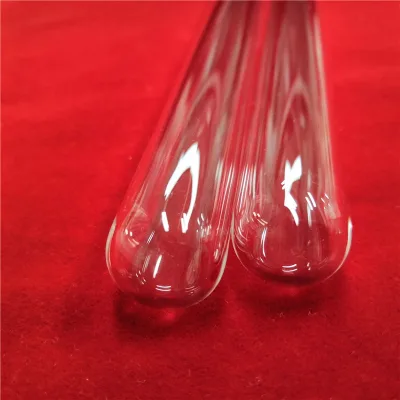 Customized High Temperature Clear Quartz Glass Tube with One End Closed