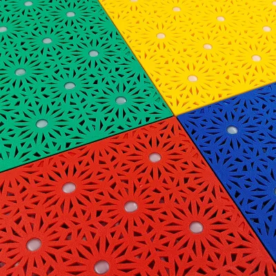 Durable PP Plastic Professional Floor Tiles for Outdoor Soccer Pitch Roller Skating Court Interlock Design Badminton Compatible