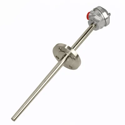 Huadong Model 16000 Export Grade Thermocouple & RTD, US Standard, Flange Mount, K/E/J/T/Pt100, Polished Connection Head