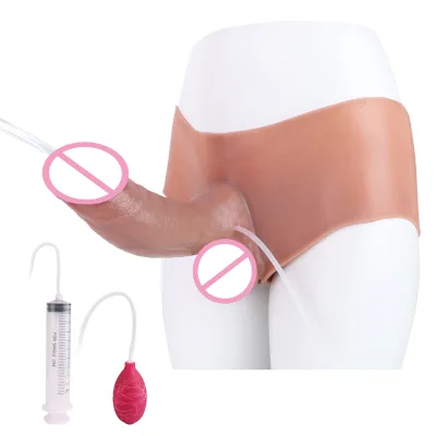 Small Cylinders and Tubes Pants Strap on Dildo with Silicone Wearable High Waist Sex Tool Sleeve Pants Wearable Dildo for Men
