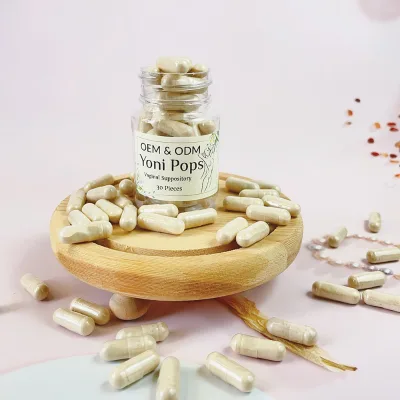 Private Label Female Yoni Pops Boric Acid Pills Vaginal Suppositories Chinese Herbal Vaginal Tightening Natural