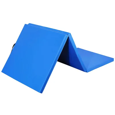 2" Thick Tri-Fold Folding Exercise Mat with Carrying Handles for MMA Gymnastics and Home Gym Protective Flooring