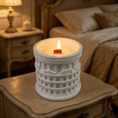 High Strength Gypsum Diffuser Aromatherapy Candles Custom Logo Smokeless Plaster Wholesale Candle Jar for Home Gifts