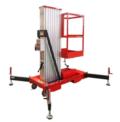 KAD Electric Aluminum Telescopic Manlift 390kg 8m Vertical Lifting Platform Aerial Work Platform Lift