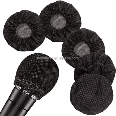 Disposable Non-woven Microphone Cover Protective Mic Cap Pad for KTV Karaoke Supplies