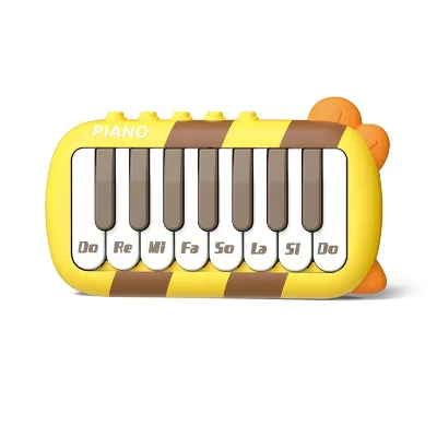 Children Handheld Piano Sensory Toys Bee Electronic Keyboard Musical Instruments Piano Game  Baby Toys