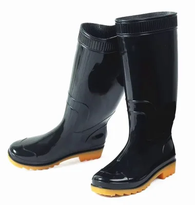 Cheap PVC Gumboots Black Natural Rubber Gumboots