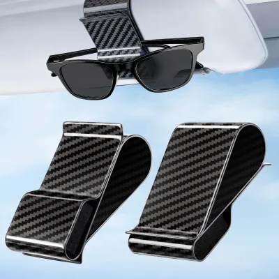 Warehouse Functional Microfiber Open Money Clip & Holder Multi-Function Sunglass Clip for Automobile Interior Use Easy Carry