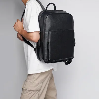 Vintage Designer  Genuine Cow Leather Laptop Backpack Custom Durable Fashionable Summer Backpack for Travelling