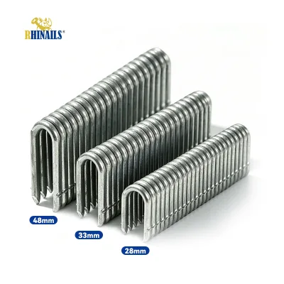 Bulk Supply Double Barb Fence Staples Nails Hot Dipped Galvanized Heavy Duty Strong for Ranch Farm Agricultural Fencing