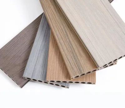 Wood Fiber and HDPE WPC Balcony Decking Mildew Resistant Moisture Proof for Backyard Teak Finish Outdoor Composite Decking