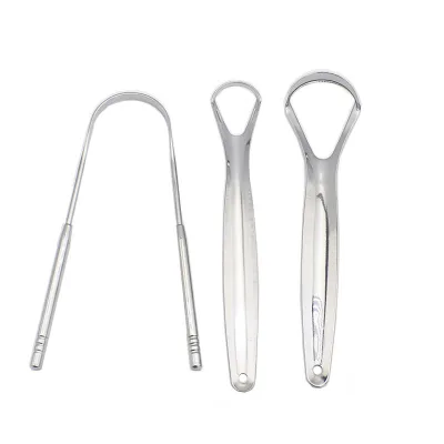 Oral Hygiene Stainless Steel Reusable Eco-Friendly U-Shaped Tongue Cleaner & Scraper
