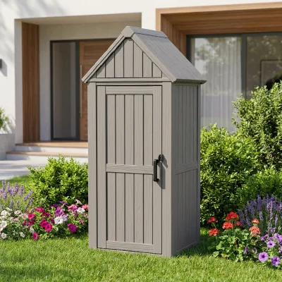 Factory Wholesale 750L Waterproof Outdoor Mail Box Storage Shed PP Material Post Mailbox Weathertight Freestanding B2B Bulk