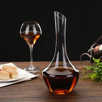 European-Style Modern 1500ml Red Wine Glasses Hitch Decanter Handmade Eco-friendly Transparent Wine Dispenser Party Household