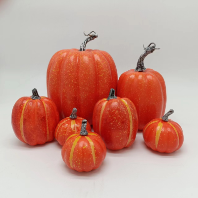 Artificial Pumpkins Fall Decorations Orange Foam Pumpkin Autumn Decor Faux Pumpkin