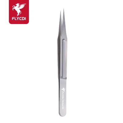 FLYCDI Industrial Precision Titanium Alloy Straight Tip Jumper Tweezers Professional Electronic Repair Anti-adsorption Heat