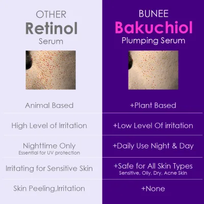 New Arrival Moisture-Rich Bakuchiol Plumping Serum Fine Line Smoothing Pore Minimizer Niacinamide Enhances Firmness Elasticity