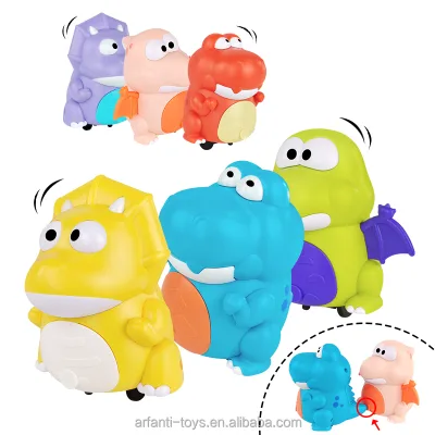 Cute Swinging Walking Dinosaur Early Learning Toddler Toys Fun Dinosaur Baby Crawling Toy for 0-12 Months
