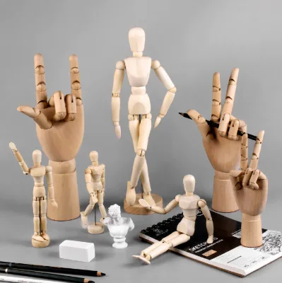 Bview Art Premium Wooden Artist Mannequin Hand Model for Drawing Sketching Practice Adjustable for Artists Students Designers