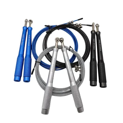 Professional Training Adjustable Lose Weight Stainless Steel Wire Aluminum Handle Speed Skipping Jump Rope