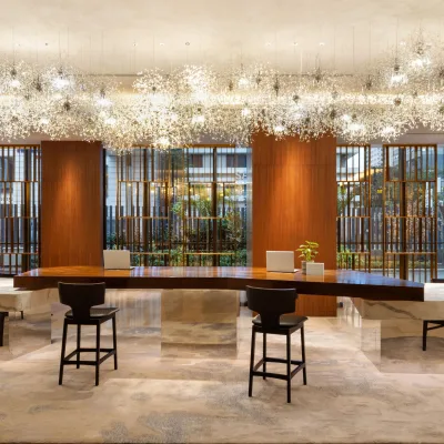 Custom Luxury Modern Console for Hotel Lobby Furniture Lobby Sofa Furnishing Complete Set for Hotel