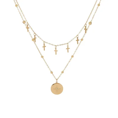 Fashion Layered Necklaces,Anti Tarnish Fashion Moon Star Pendant Necklace for Women