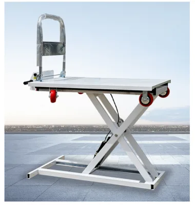 Battery Operated Mobile Lift Table Cart for Material Lifting & Transport