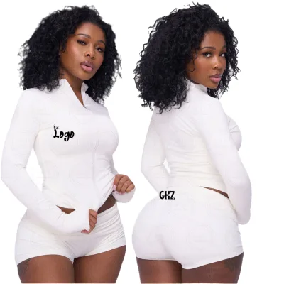 Arabella Custom Logo Breathable Eco-Friendly Women's Yoga Athletic Wear Nylon Track Zip Jacket