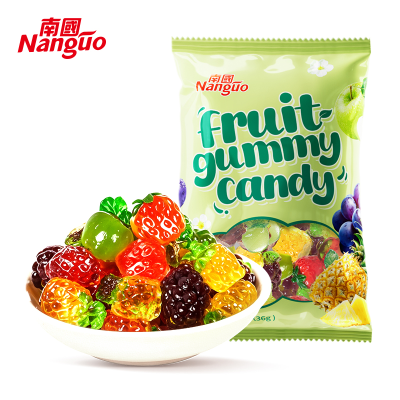 Sweet Fruity Gummy Soft Candy Assorted Sweet Candy Four Fruit Flavor